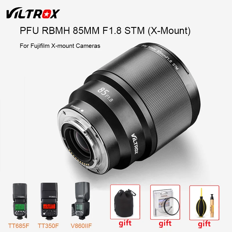 VILTROX PFU RBMH 85 мм F1.8 STM X mount AF Автофокус MF стандартный основной объектив портретный