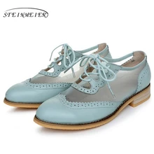 Женские туфли-оксфорды на плоской подошве для женщин; винтажные туфли на плоской подошве размера плюс; весенние туфли-оксфорды; женские лоферы; кроссовки из натуральной кожи;