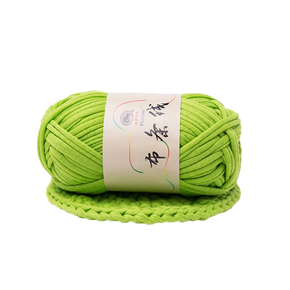 1Pc Hand-knit Woven Thread Thick Yarn Basket Blanket Carpets Yarn Cozy Cotton Wool Knitting Braided DIY Crochet Fancy Cloth Yarn - Цвет: Fruit Green
