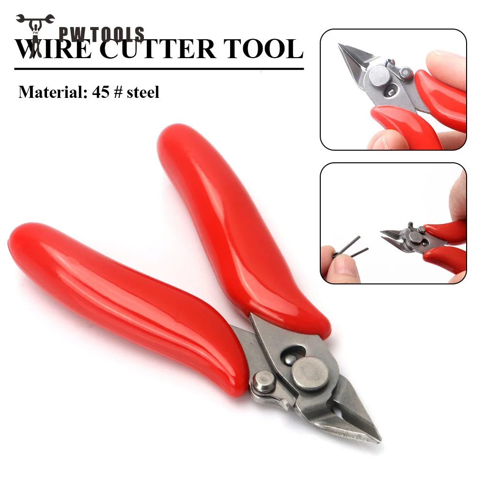 3.5'' Red/Black Cutting Electrical Wire Cable Cutters Cutting Side