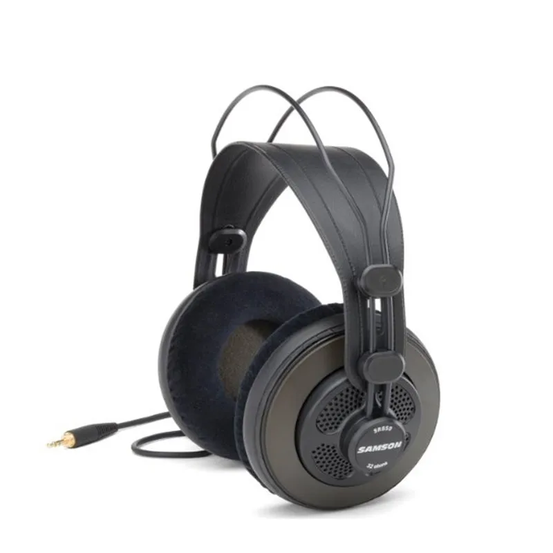 Оригинальные наушники Samson SR850 с велюровыми вставками полуоткрытые для монитора