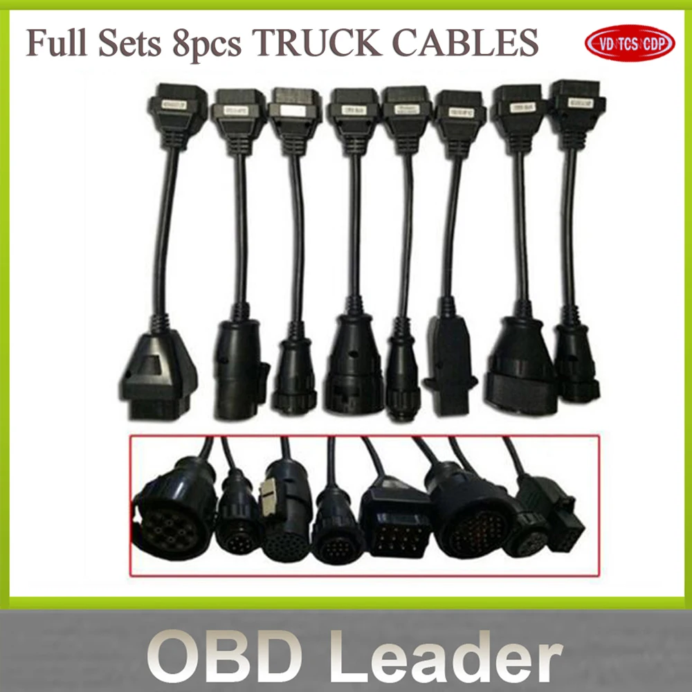 Цена за Новые 8 шт. грузовик Кабели OBD 2 подключить кабель для VD-TCS CDP Pro Экспресс-доставка Цена за Новые 8 шт. грузовик Кабели OBD 2 подключить кабель для VD-TCS CDP Pro Экспресс-доставка