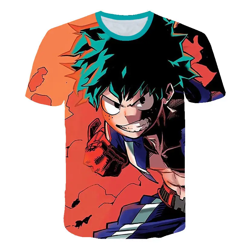 Футболка Boku No Hero мужская с принтом героев моя геройская академия Повседневная