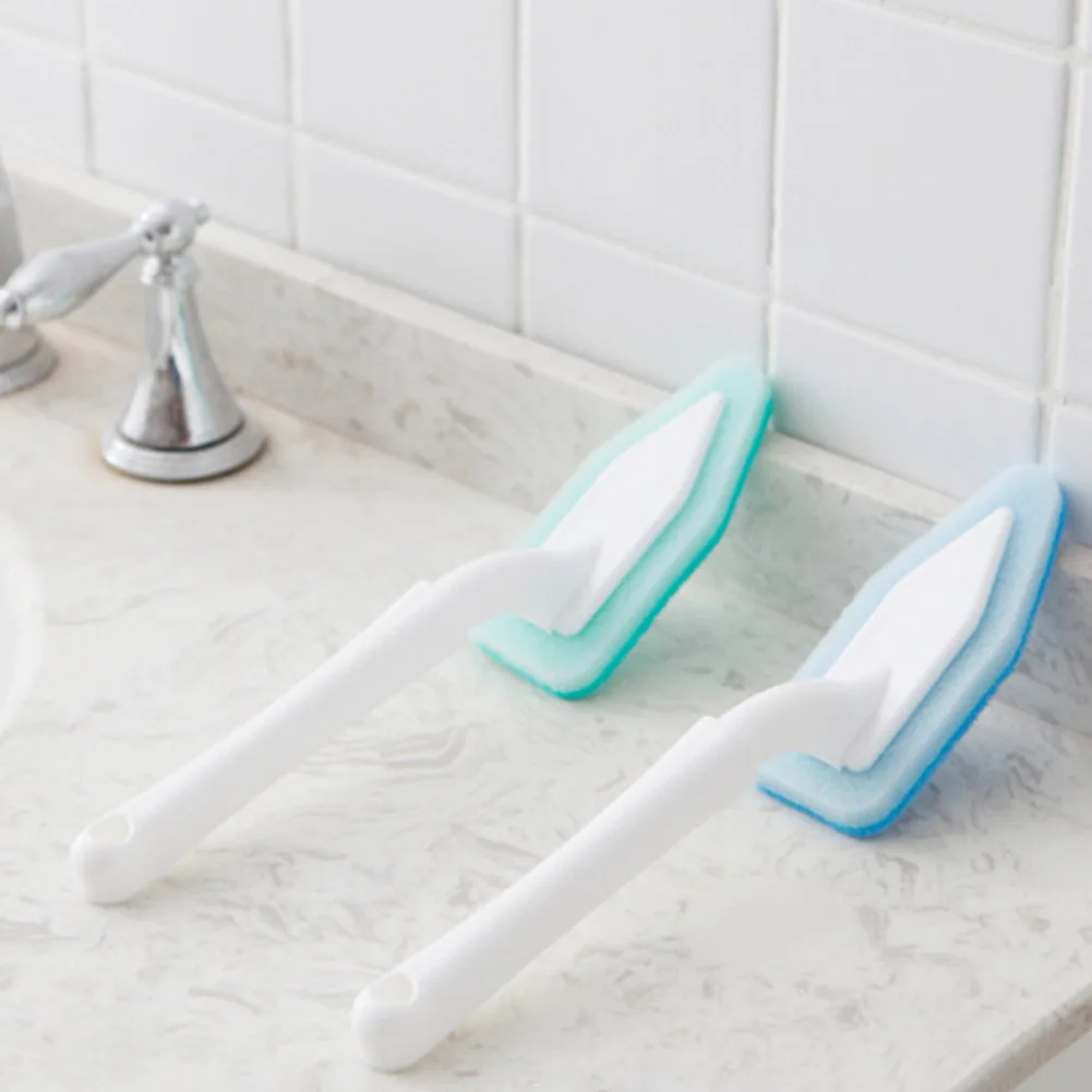 1 pc Sponge With Handle Cleaning Kitchen Bathroom Bathtub Brush Tool
