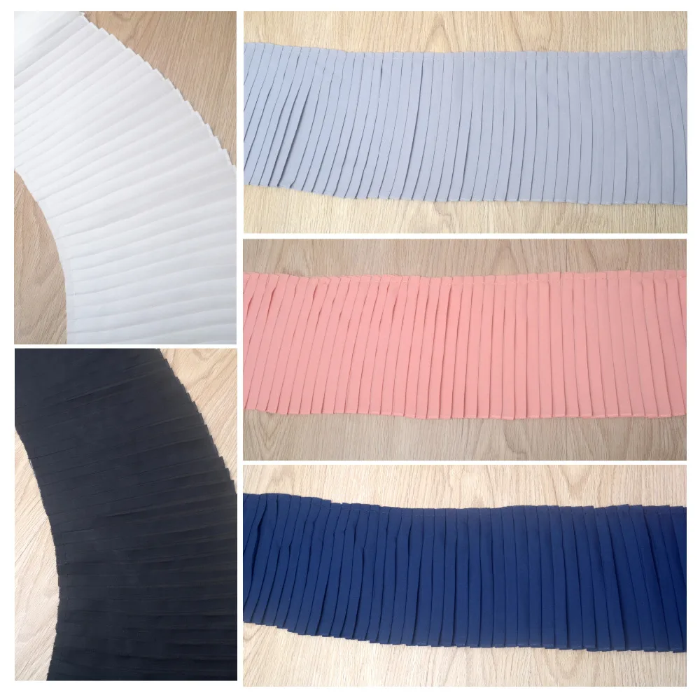 

1.5Meters/pcs Black white pink blue pleated lace women's clothing accessories skirt dressing cuffs decorative side fabric SC549