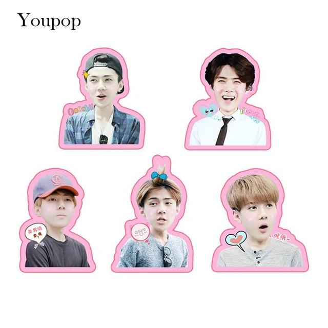 Youpop KPOP EXO SEHUN Album PVC Stickers For Luggage Cup Notebook Laptop Car Fridge DIY Stickers