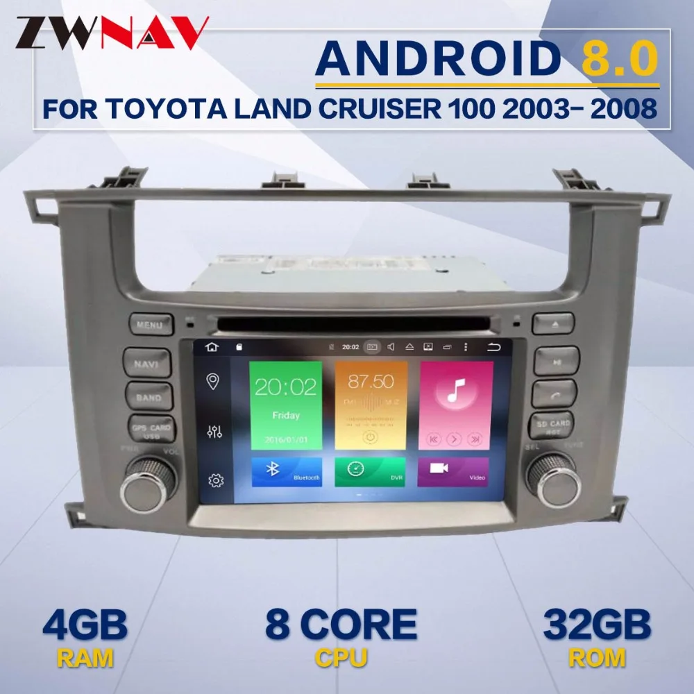 

7 inch Quad core Android 7.1 Car DVD Player CD GPS navigation stereo unit for Toyota Land Cruiser 100 2003-2008