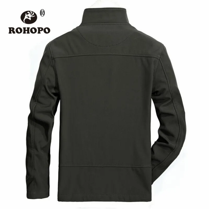 Winter Autumn Fleece Casual Jacket Men Mandarin Collar Business Men Leisure Sportswear Straight Warm Thick Windbreaker Overcoat