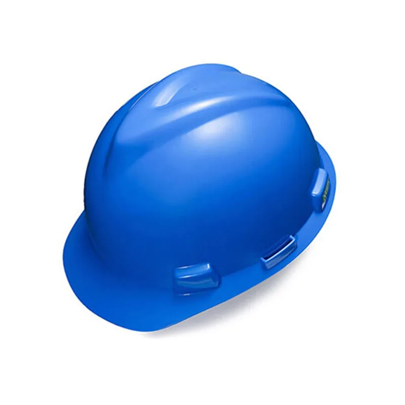 MSA защитный шлем V-Gard PE тип материала жесткая шляпа Рабочая крышка строительство рабочие защитные шлемы безопасность труда шлем - Цвет: Синий