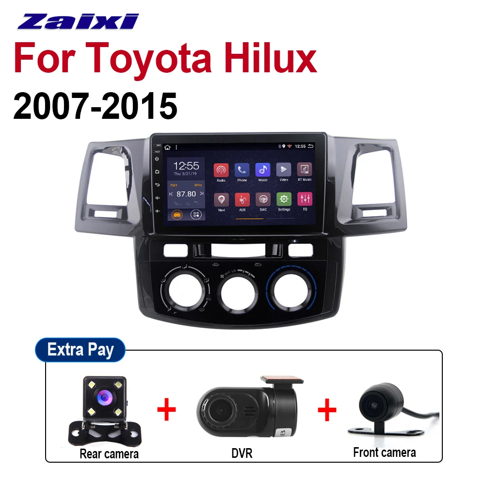 Discount ZaiXi 9” Android Car Multimedia GPS Audio Radio Stereo For Toyota Hilux 2007~2015 Original Style Navigation NAVI BT WIFI 5