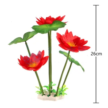 

PVC Lotus Water Plants Green Artificial Simulation Protection Materials kelp For Fish Tank Aquarium Accessories Decoration