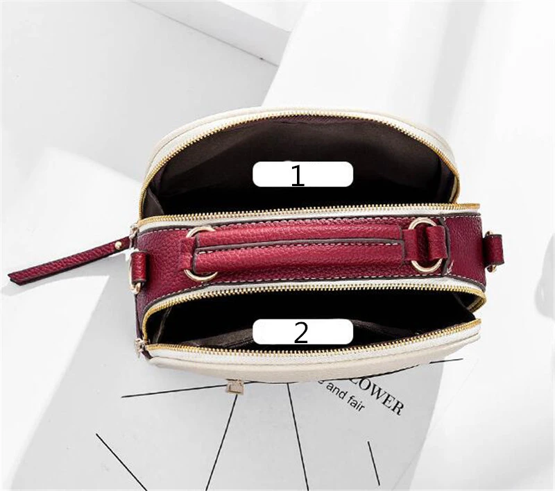 Hot Small Contrast Color Top-Handle Bag Women Crossbody Bags Phone Purse Fashion Single Shoulder Zipper PU Leather Bags