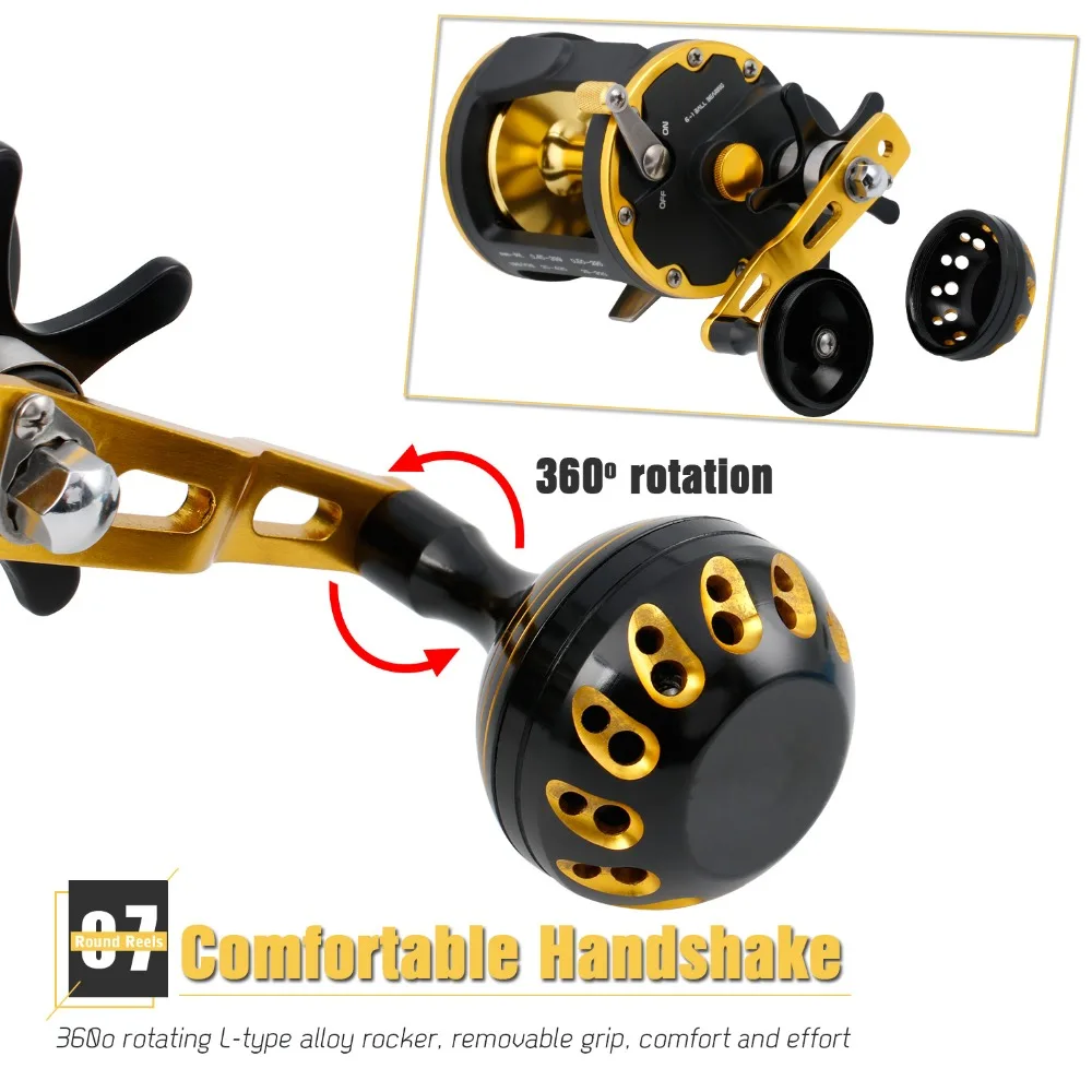 Carretel de Pesca de Água Molinetes de Pesca Sougayilang Alta Forte Corrico Salgada Mar Isco Molinete Pesca Max Arraste 30kg 16 Esporte e Lazer