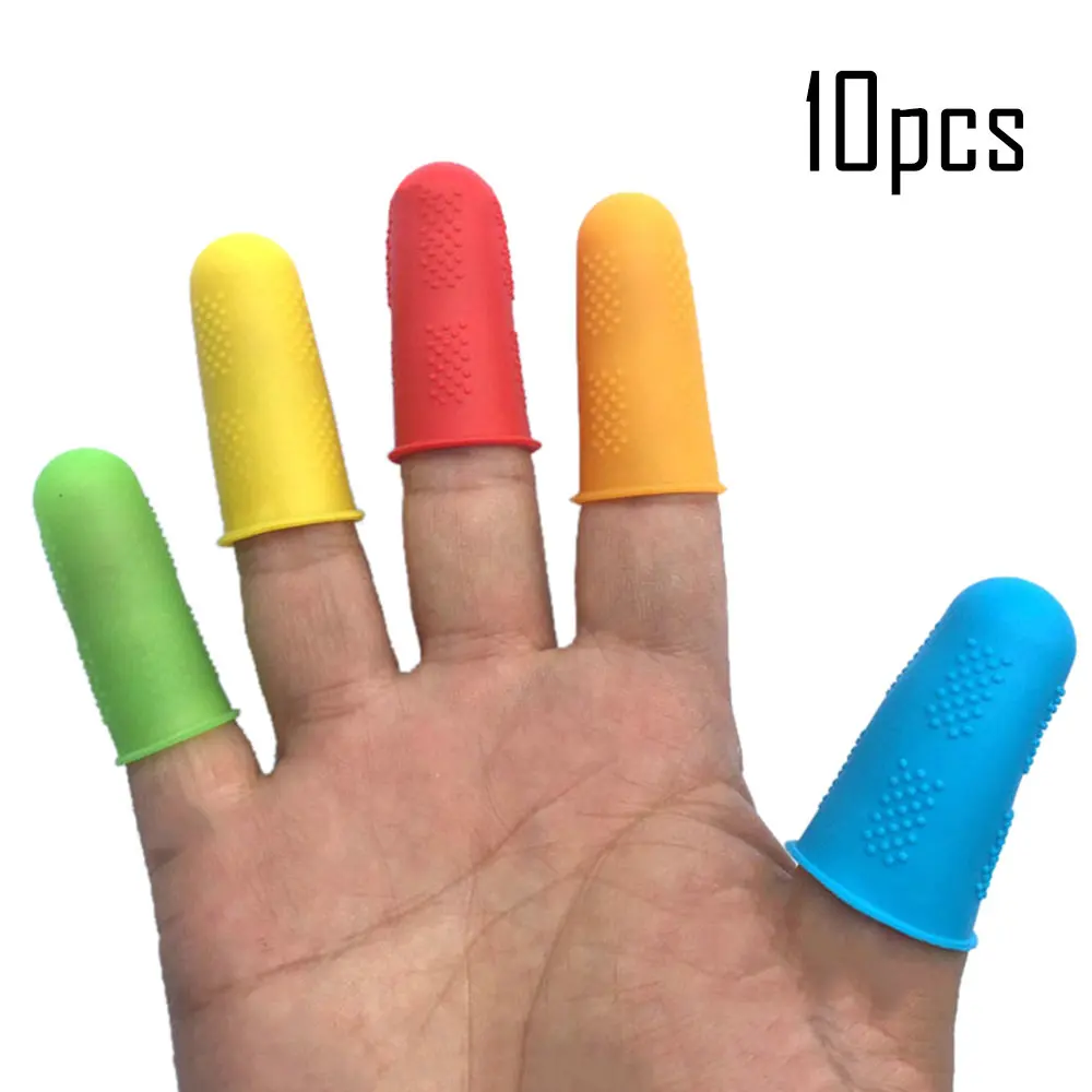 Hot 10pieces Glue Gun Finger Caps Silicone Finger Protector for High