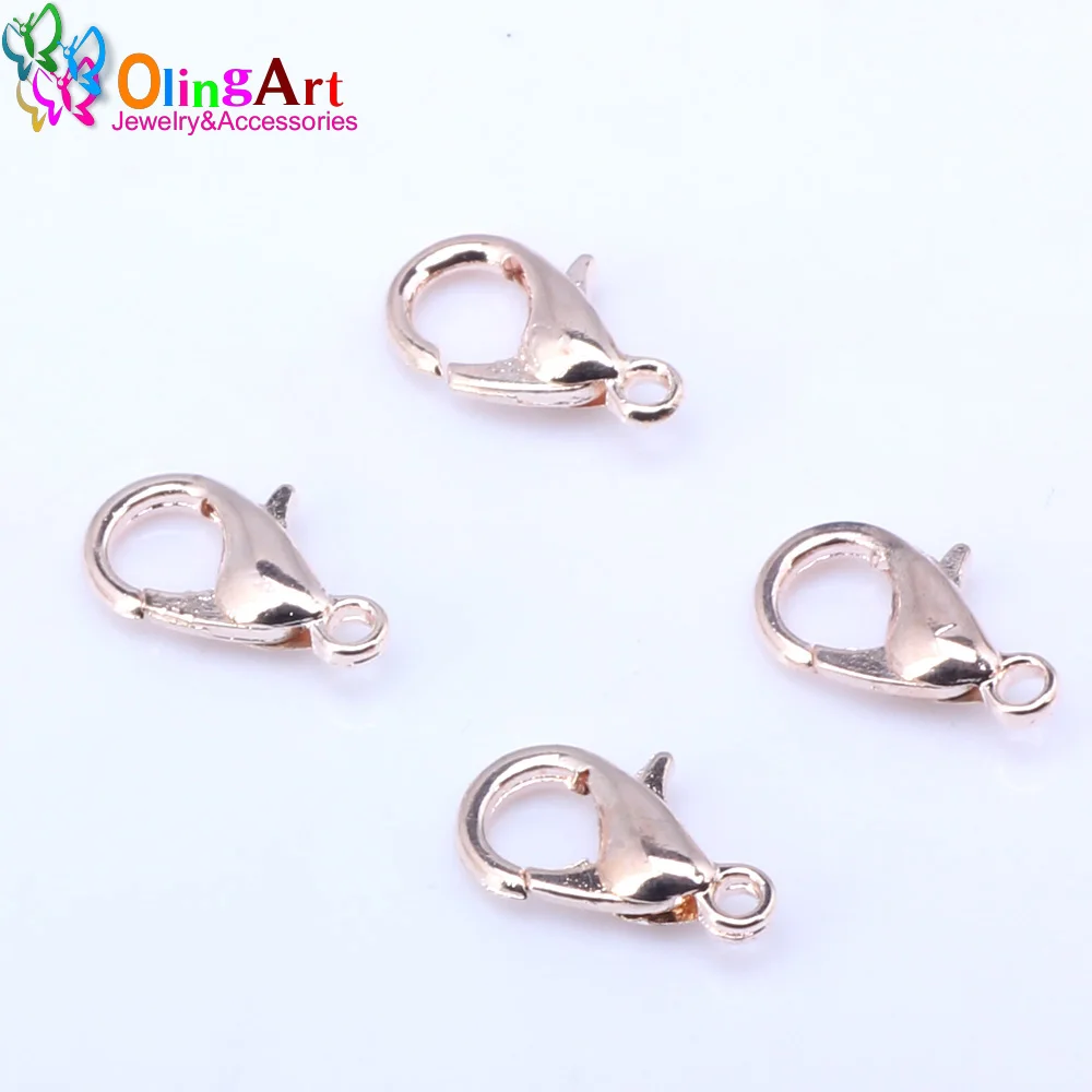 Buy OlingArt 12mm 48pcs/lot Lobster Rose Gold Series