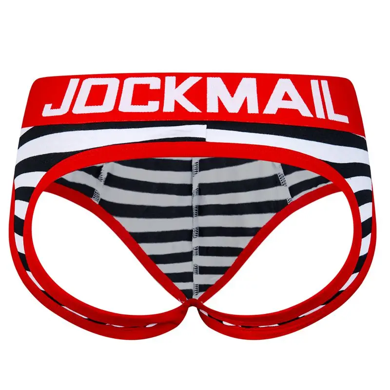 

JOCKMAIL Open Backless crotch G-strings Sexy Men Underwear Briefs Gay Penis tanga Short Male Underwear Slip Thongs Jockstrap