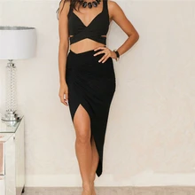 Плюс Размер Женская плиссированная юбка с высокой талией сексуальная Bodycon стрейч Сплит Макси Длинная юбка с запахом элегантная одежда для вечеринок черный серый