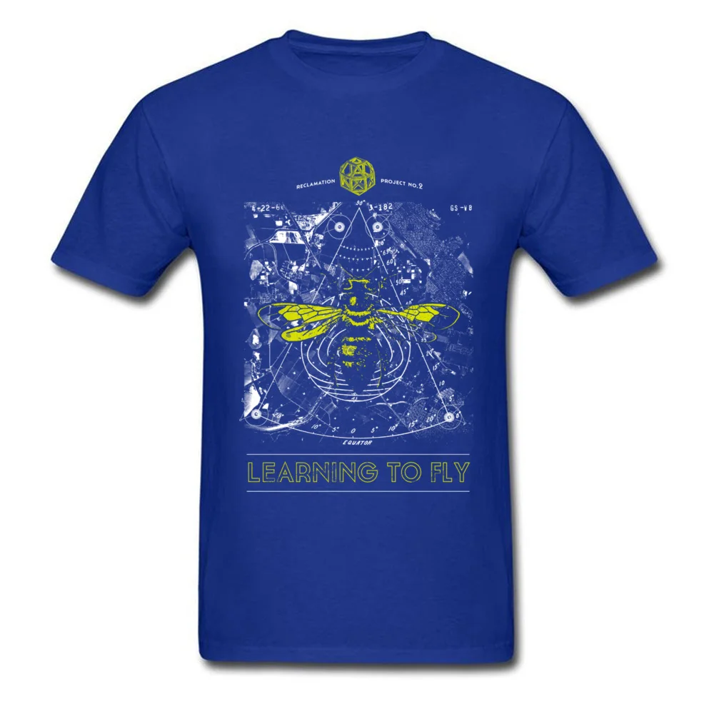 Learning to Fly 100% Cotton Boy Short Sleeve T Shirt Printed On Summer Autumn T-shirts Normal Tops T Shirt Hip Hop Round Neck Learning to Fly blue