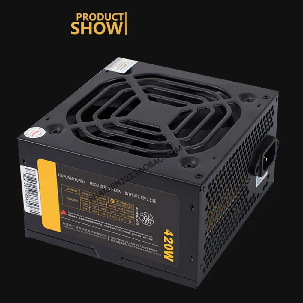 

420W Power Supply Silent Fan Computer Gaming PC Power Supply For Desktop Computer