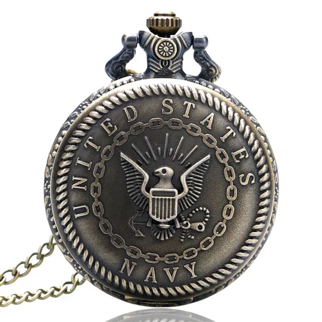 YISUYA United States Navy Necklace Pocket Watch Men Women Antique Style Steampun YISUYA United States Navy Necklace Pocket Watch Men Women Antique Style Steampun