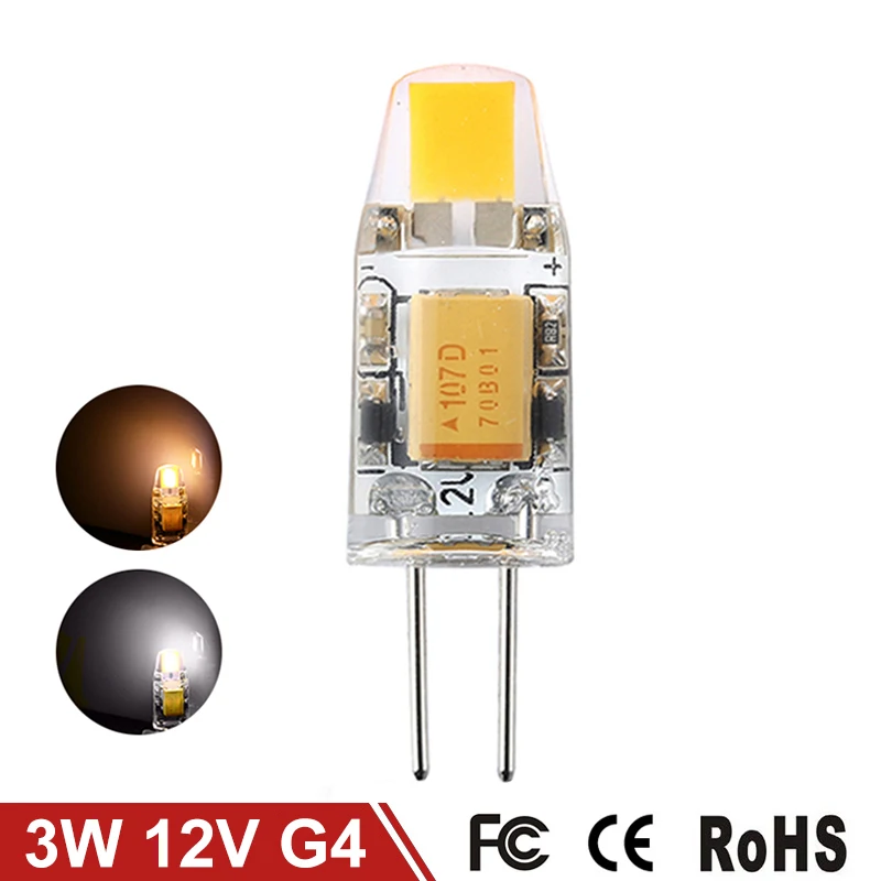 30586 LED-Leuchten warmweiß G4 12VDC 12VAC 170lm 2W 140° 2800K Goobay 