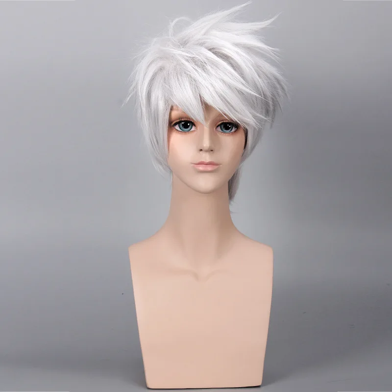 Naruto Hatake Kakashi Cosplay Wig Cheap Silver White Short ...