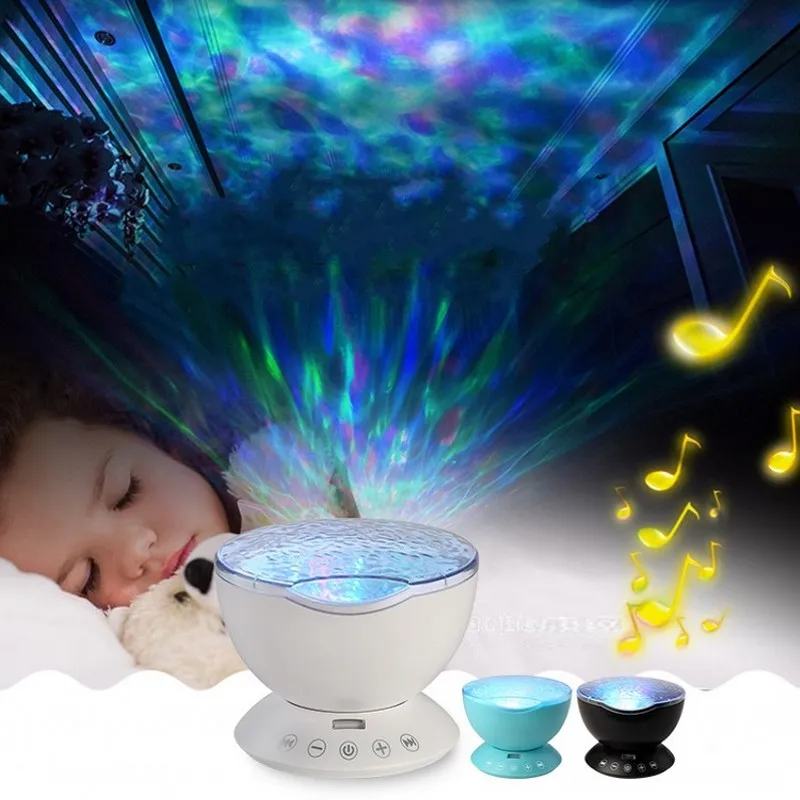 

FENGLAIYI 7 Color LED Night Light with Remote Control Star Projector Lamp Music Novelty Baby Dream Night Lamp Bedroom Luminarias