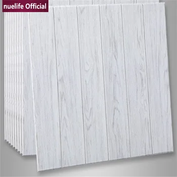 

Wood pattern soft wall stickers study dining room living room bedroom kidsroom shop waterproof anti-collision foam wall stickers