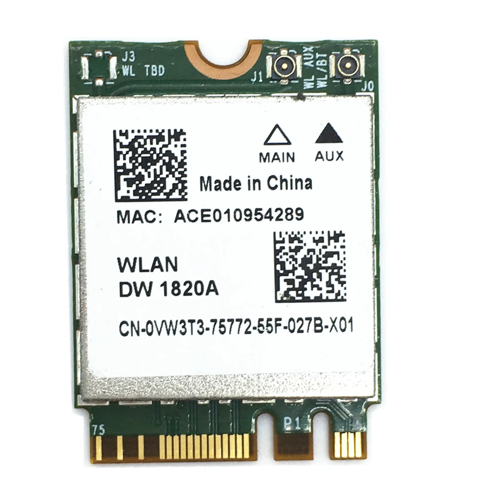 

DW1820A BCM94350ZAE 802.11ac BT4.1 867Mbps BCM94350 M.2/NGFF WiFi Wireless Card better than BCM94352Z