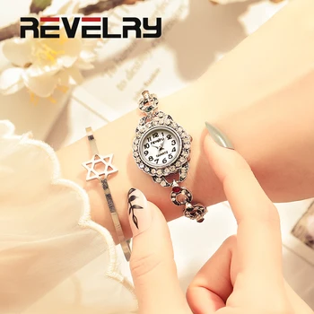 

REVELRY Women's Watches Top Brand Luxury Bracelet Watch Women Watches Rhinestone Ladies Watch Clock reloj mujer montre femme