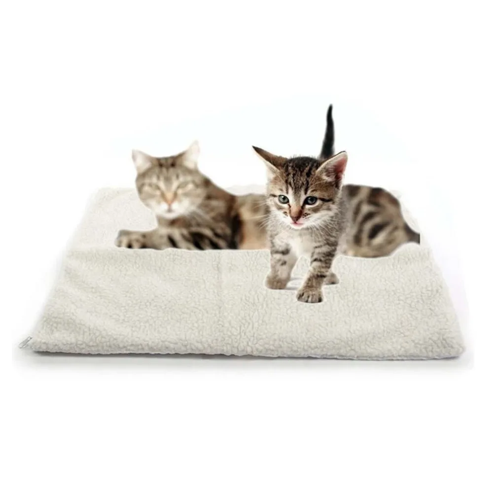 Self Heating Dog Cat Blanket Pet Bed Thermal Washable No Electric Blanket Super Soft Puppy Kitten Blanket Beds Mat
