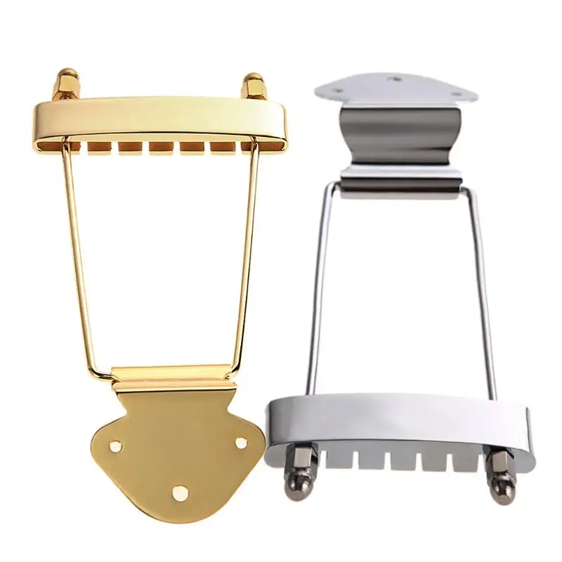 

Gold Chrome Trapeze 6-string Tailpiece for Archtop Guitar High Quality New ARE4