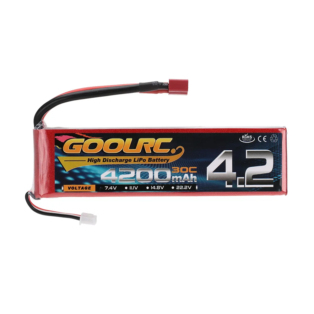 

4200mAh 30C LiPo Battery 7.4V 2S with T Plug for RC Car Boat Truck Battery RC Parts