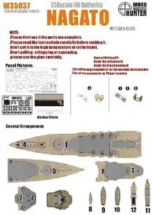

1/350 Japanese battleship Nagato wood deck Assembly model