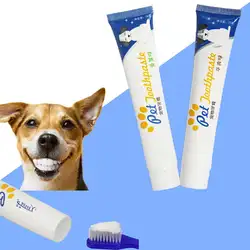 Съедобные безвредные собака щенок кошка отбеливающая зубная паста Чистка зубов Уход гигиена полости рта товары для домашних животных