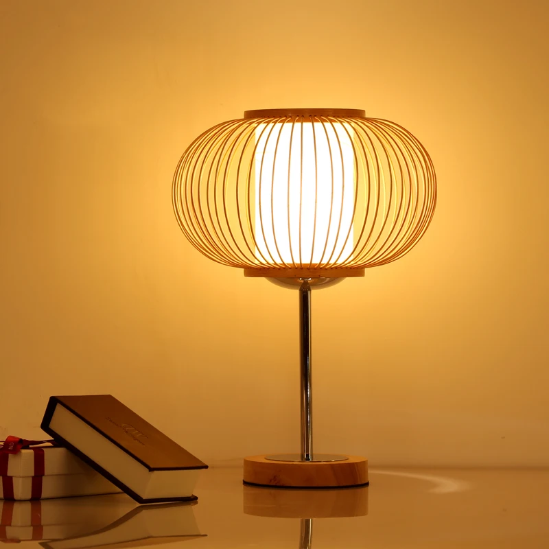 

Chinese bamboo wood series table lamps bedside lamp lighting lamp bedroom garden living room decoration table light ZA81021