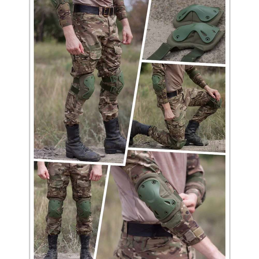 Military Tactical Knee Pads set Combat Airsoft Paintball Gear Hunting