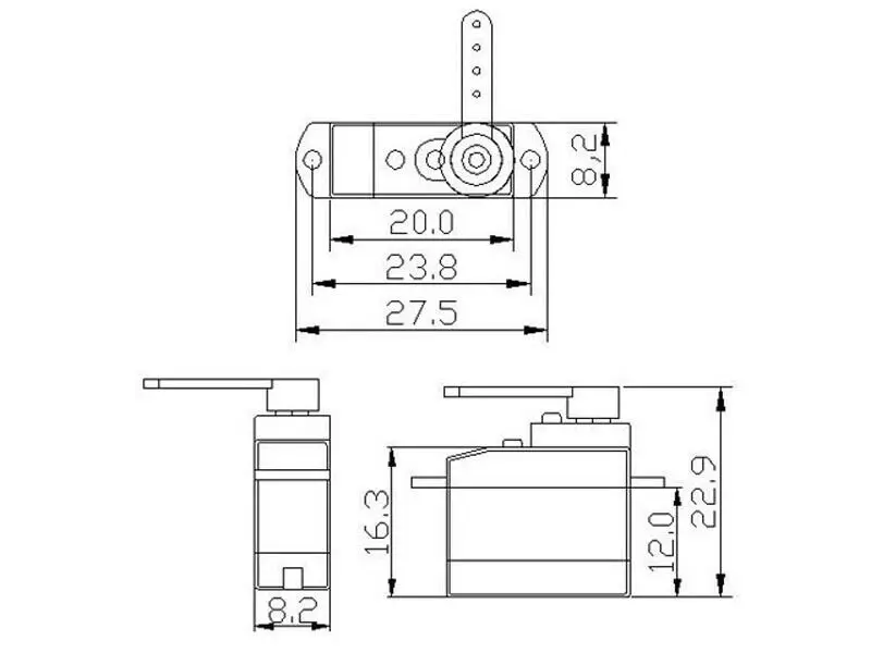 1 шт./3 шт./5 шт./10 шт./20 шт. K-power P0025 2,5 г/0,8 кг/сек аналоговый высокоскоростной Бессердечный микро/мини сервопривод для RC самолета