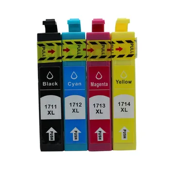 

Ink Cartridge T1711 T1712 T1713 T1714 Compatible For Epson T1701 T1702 T1703 T1704 XP-33 XP-103 XP-406 Inkjet Printer Cartridge