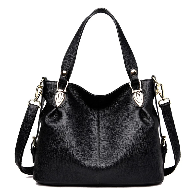 

2019 new leather women's bag European and American fashion handbag head layer cowhide single shoulder slant bag a substitute hai