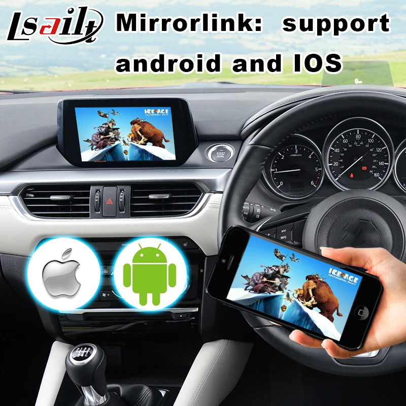  Lsailt Android 7.1 Car GPS Navigation Box for Mazda 6 MZD system with 3GB RAM 32GB ROM T7  video in