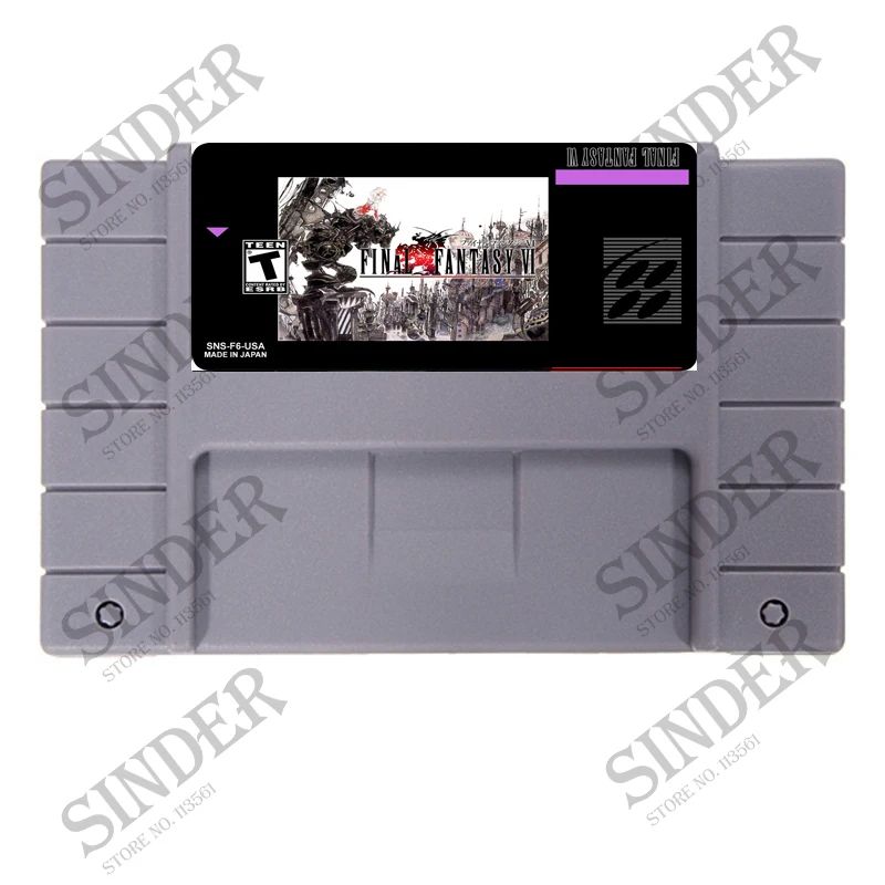 Сохраните файл Final Fantasy VI 16 бит Супер карточная игра для 46 Pin Game Player