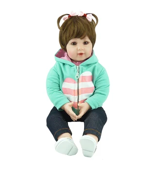 

20inch Silicone reborn babies dolls bebe alive cloth body collectible girl vivid stylish toy bonecas brinquedos bebe alive