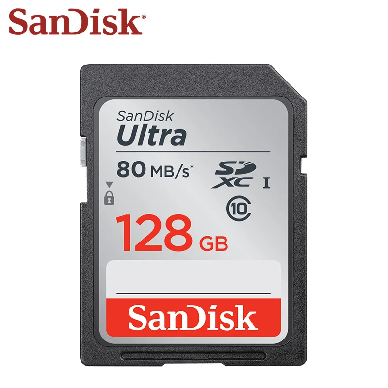 

SanDisk Ultra Original SD Card 16GB 32GB SDHC 64GB 128GB SDXC Memory Card C10 High Speed 80MB/s USH-1 SD Card Support for Camera