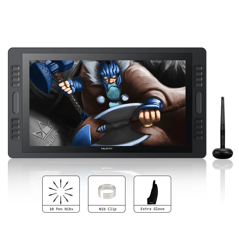HUION kamvas Pro 20 2018 19 53 дюймов 8192 уровней ручка без батареи планшет монитор графика для