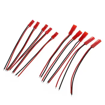 

Top quality 5 Pairs 22AWG 100mm Cable w 2Pin JST M F Plug for RC Battery Motor Connection