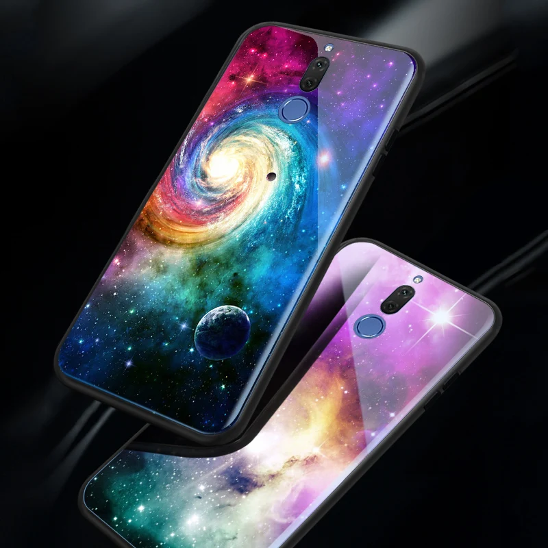 Чехлы для телефонов из закаленного стекла Huawei Nova 2/2 Plus Cool Space Moon чехол 2S / 2i 3E Planet Stars
