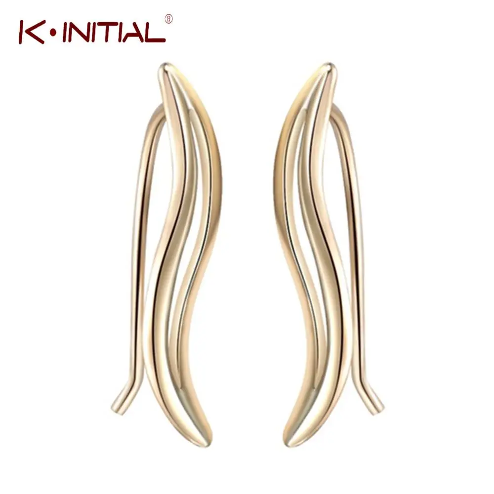 Серьги подвески Kinitial для женщин S образные с крючком симметричные Висячие