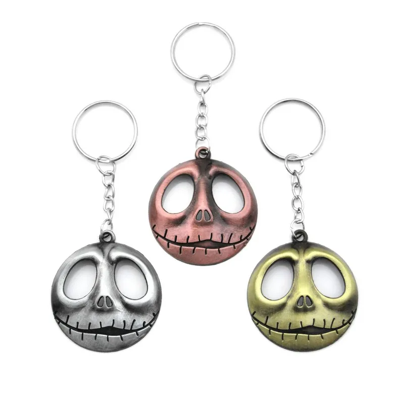 

Hot COCO Jack Devil Skull Pumpkin Keychain Cartoon Key Chain Nightmare Before Christmas Jack Devil Skull Mask Men Key Holder