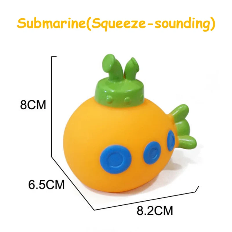 submarine 1 шт., крутая игрушка для ванны, плавательный бассейн, детские игрушки, детский водный спрей, красочный автомобиль, лодка, поезд, мягкие резиновые игрушки для мальчиков и девочек, безопасный материал - Цвет: submarine